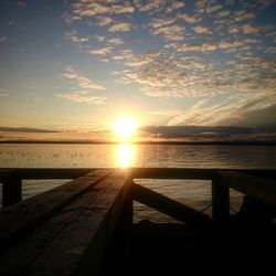 Scenic view of sunset over sea