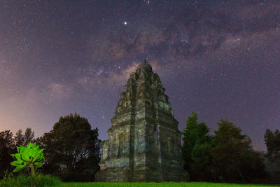 The beauty of milkyway in the bima temple, central java, indonesia