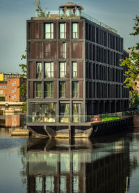 Reflection of buildings in canal