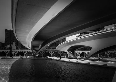 Bridge over river in city