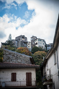 Low angle view of buildings against sky