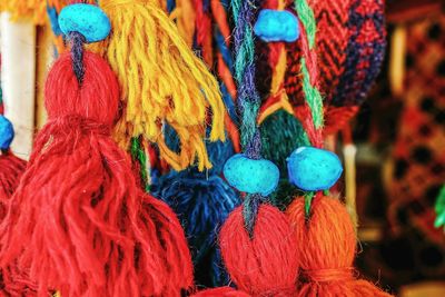Close-up of multi colored hanging for sale