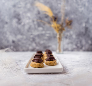 Close-up of cake on table