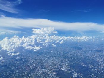 Aerial view of clouds over landscape