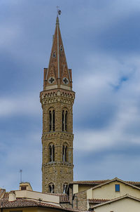 Low angle view of tower of building against sky