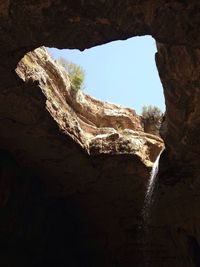 Rock formations in cave