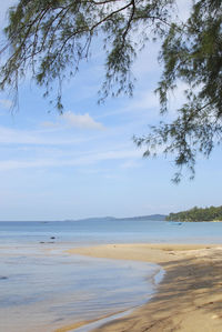 View of calm beach against sky