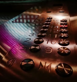 High angle view of eyeglasses on table