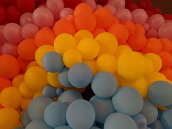 Full frame shot of multi colored balloons