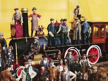 Panoramic shot of toys for sale