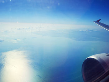 Aerial view of sea against sky