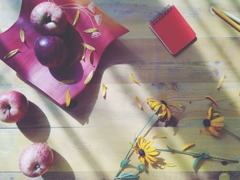 Close-up of flower on table