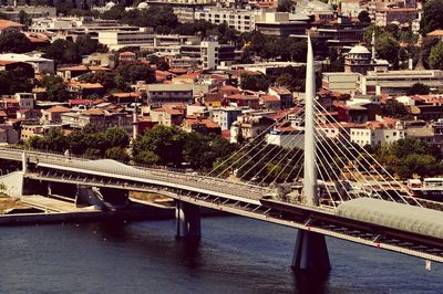 Bridge over river in city