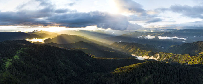 Borjom-kharagauli national park and amazing sunrise