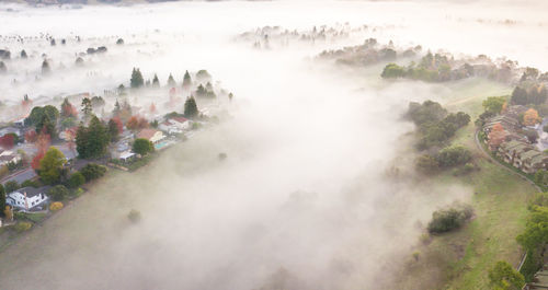 Aerial view of landscape against sky