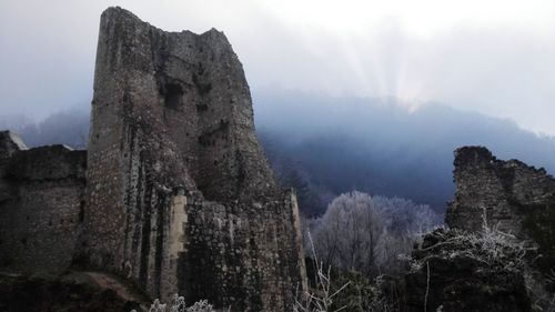 Panoramic view of mountains against sky