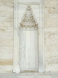 Arch on wall of historical building