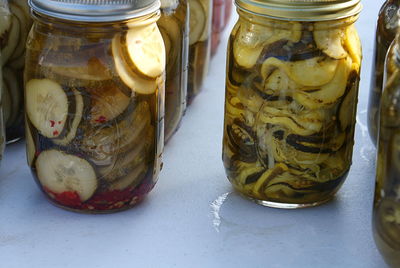 Close-up of chocolate cake in jar