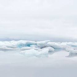 Scenic view of snow covered landscape