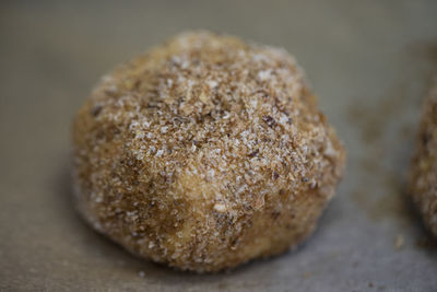 Close-up of bread on table