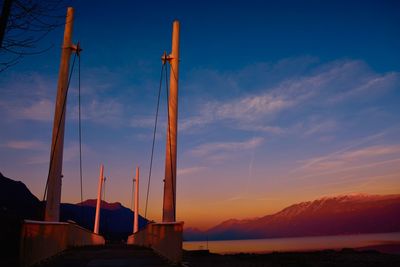 Panoramic view of sea against sky during sunset