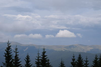 Low angle view of mountains against sky