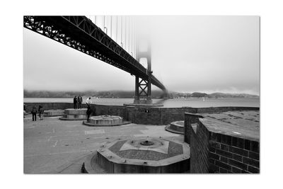 View of bay bridge against sky