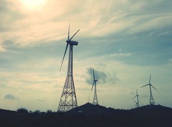 Low angle view of traditional windmill