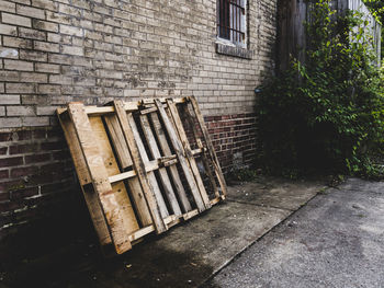 Open door of abandoned building