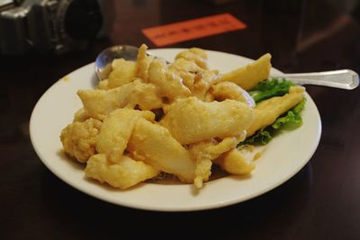 Close-up of food in plate