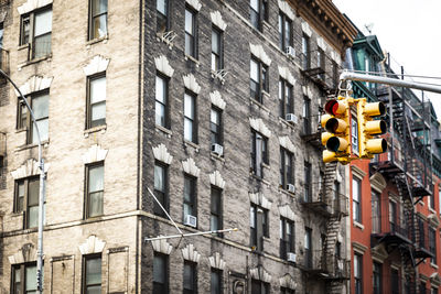 Low angle view of buildings in city