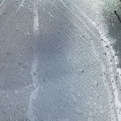 Full frame shot of raindrops on glass window