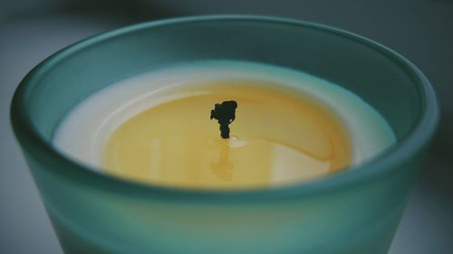 High angle view of drink in bowl