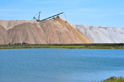 Scenic view of land against sky