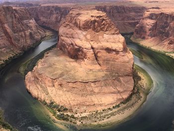 Rock formations at riverbank