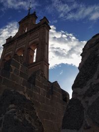 Low angle view of built structure against the sky
