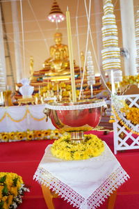 Close-up of food on table