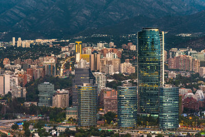 View of skyscrapers in city