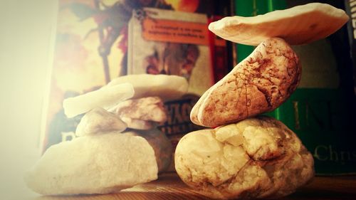 Close-up of cookies on table