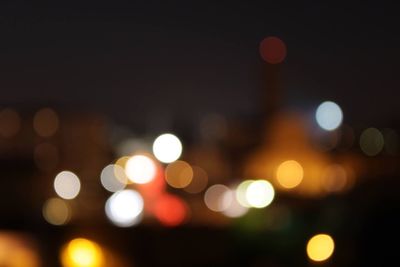 Defocused lights at night
