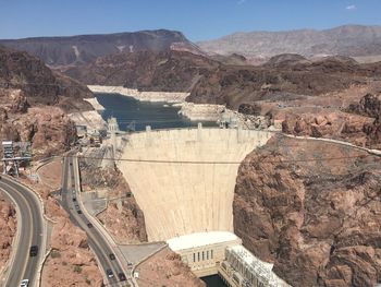 High angle view of dam