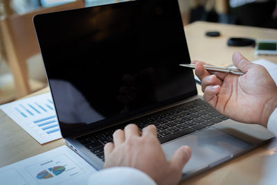 Man using tablet