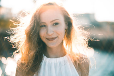 Portrait of smiling young woman