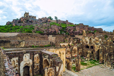Ruins of the golconda fort, hyderabad district, telangana, india.