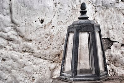 Low angle view of old weathered wall