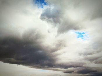 Low angle view of cloudy sky