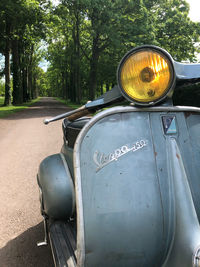 Vintage car on road