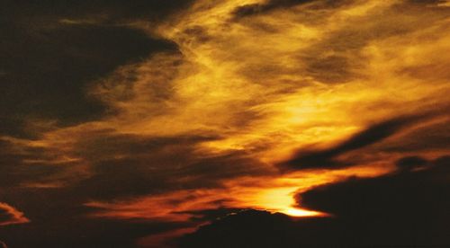 Low angle view of dramatic sky