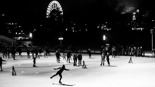 Crowd at night