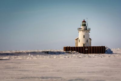 Lighthouse against clear sky